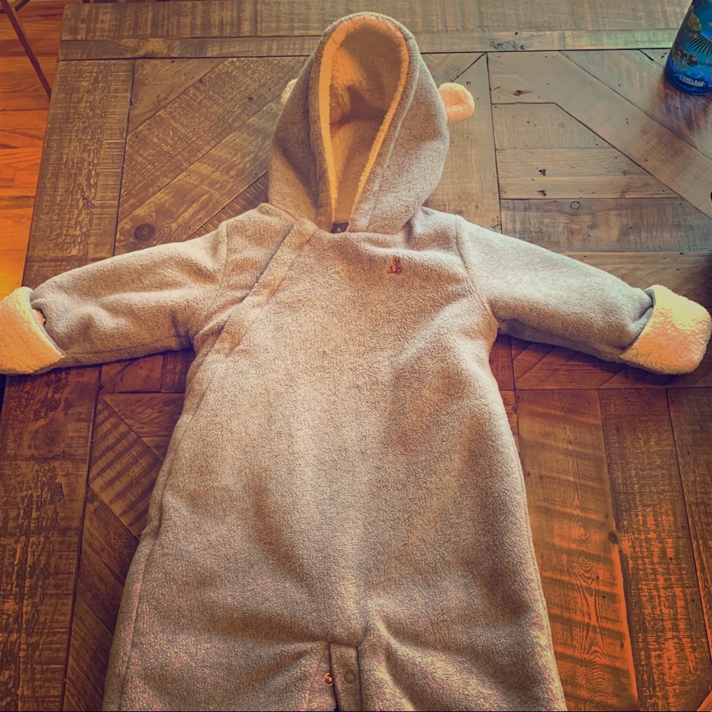 Baby Gap Gray Fleece Sherpa Baby Bunting/Bundler